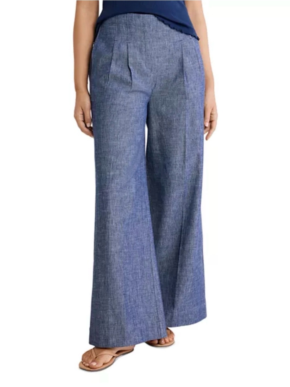 NZ by Nic + Zoe Ellis Wide Leg Trouser Navy Large NWT STITCH FIX